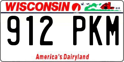 WI license plate 912PKM