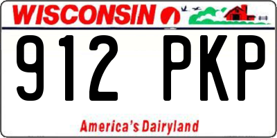 WI license plate 912PKP