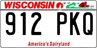 WI license plate 912PKQ