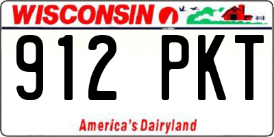 WI license plate 912PKT