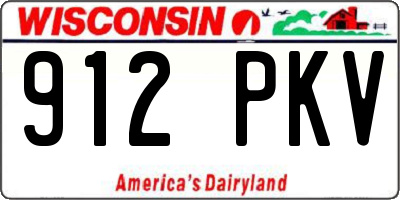 WI license plate 912PKV