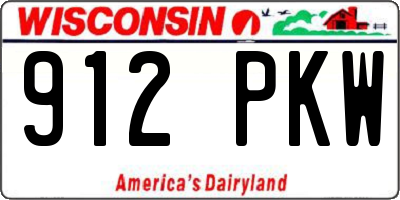 WI license plate 912PKW