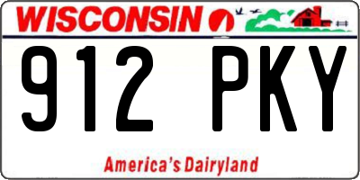 WI license plate 912PKY