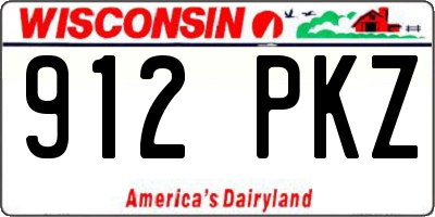 WI license plate 912PKZ