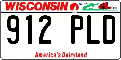 WI license plate 912PLD