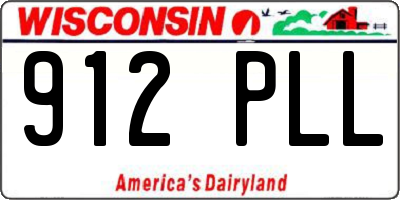 WI license plate 912PLL