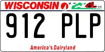 WI license plate 912PLP