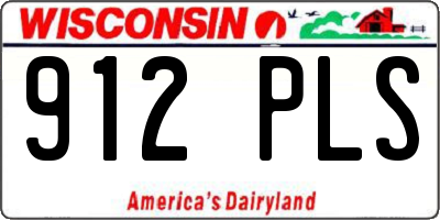 WI license plate 912PLS