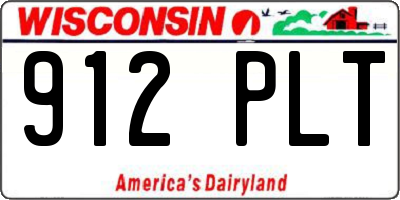 WI license plate 912PLT