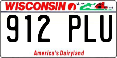 WI license plate 912PLU
