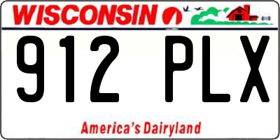 WI license plate 912PLX
