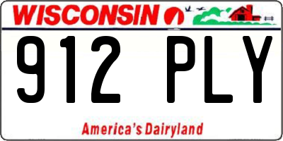WI license plate 912PLY