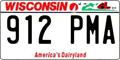 WI license plate 912PMA