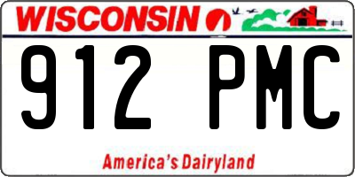 WI license plate 912PMC