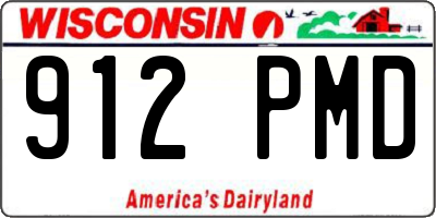 WI license plate 912PMD