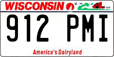 WI license plate 912PMI
