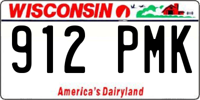 WI license plate 912PMK