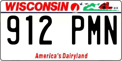 WI license plate 912PMN