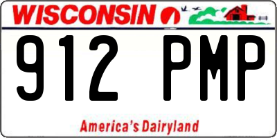 WI license plate 912PMP