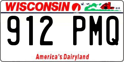 WI license plate 912PMQ