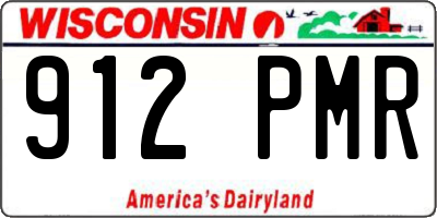 WI license plate 912PMR
