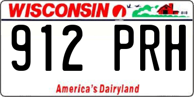 WI license plate 912PRH