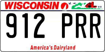 WI license plate 912PRR