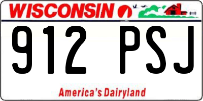 WI license plate 912PSJ