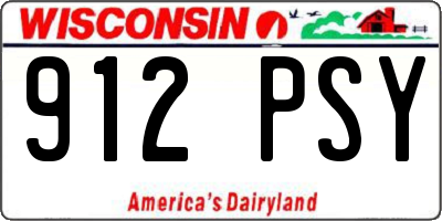 WI license plate 912PSY