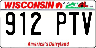 WI license plate 912PTV