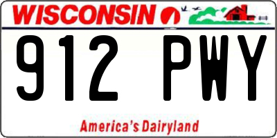 WI license plate 912PWY