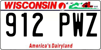 WI license plate 912PWZ