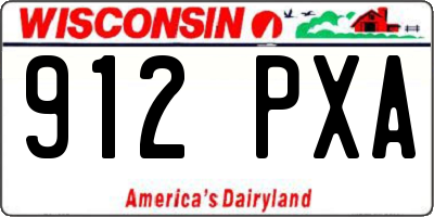 WI license plate 912PXA