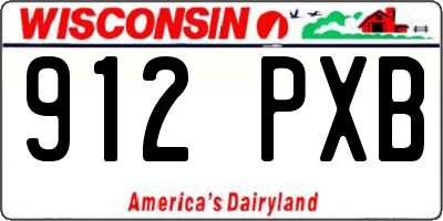 WI license plate 912PXB