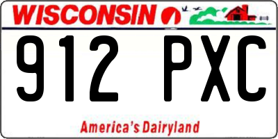 WI license plate 912PXC