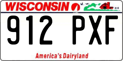 WI license plate 912PXF