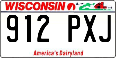 WI license plate 912PXJ