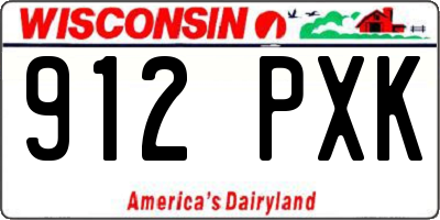 WI license plate 912PXK