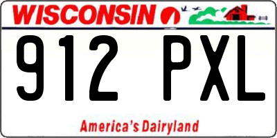 WI license plate 912PXL