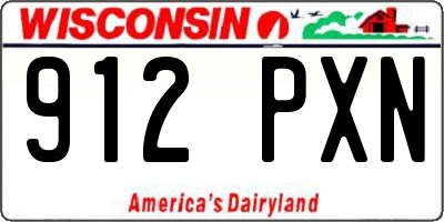 WI license plate 912PXN