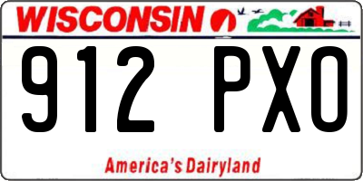 WI license plate 912PXO