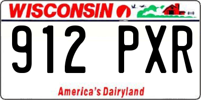 WI license plate 912PXR