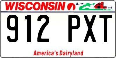WI license plate 912PXT