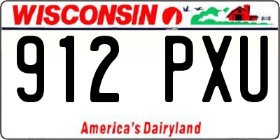 WI license plate 912PXU