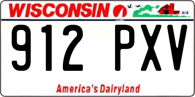 WI license plate 912PXV