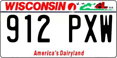 WI license plate 912PXW