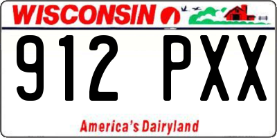 WI license plate 912PXX