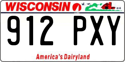 WI license plate 912PXY