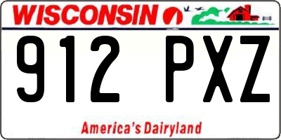 WI license plate 912PXZ