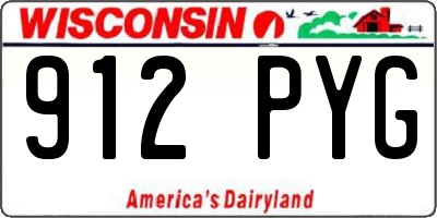 WI license plate 912PYG